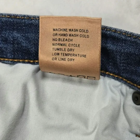 Driftwood Colette Jeans Floral Embroidered 31 (34x30) Raw Hem Denim READ - Picture 9 of 12